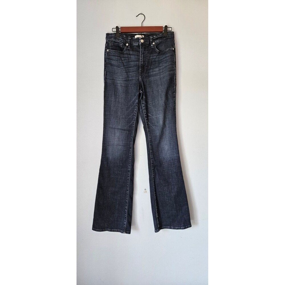 Good American Good Flare High Rise Jeans - Dark Wash Blue - Size 10